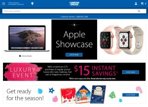 How londondrugs.com looks like on a tablet such as an iPad.
