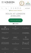 How londonjewelers.com looks like on a mobile device such as an iPhone.