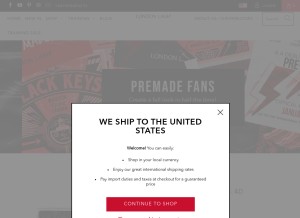 How londonlashpro.com looks like on a tablet such as an iPad.