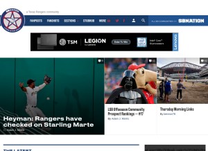 How lonestarball.com looks like on a tablet such as an iPad.