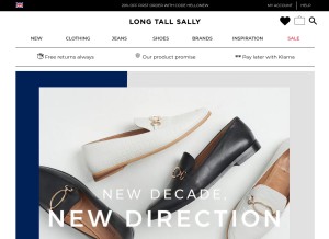 How longtallsally.com looks like on a tablet such as an iPad.