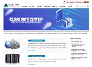 How longvan.net looks like on a tablet such as an iPad.