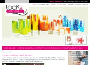 How lookandwellness.it looks like on a tablet such as an iPad.