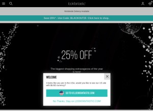 How lookfantastic.com looks like on a tablet such as an iPad.