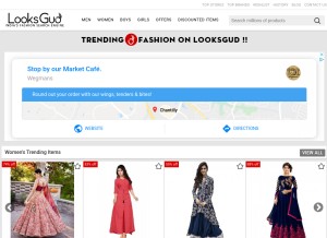 How looksgud.in looks like on a tablet such as an iPad.