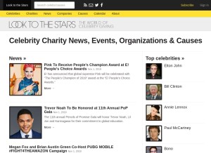 How looktothestars.org looks like on a tablet such as an iPad.