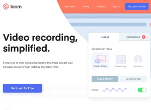 How loom.com looks like on a tablet such as an iPad.