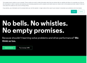 How looop.co looks like on a tablet such as an iPad.