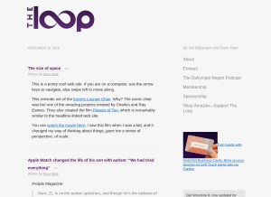 How loopinsight.com looks like on a tablet such as an iPad.