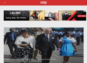 How loopslu.com looks like on a tablet such as an iPad.