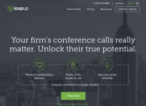 How loopup.com looks like on a tablet such as an iPad.