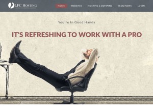 How loosefoot.com looks like on a tablet such as an iPad.