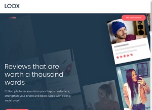 How loox.io looks like on a tablet such as an iPad.