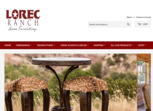 How lorec-ranch.myshopify.com looks like on a tablet such as an iPad.