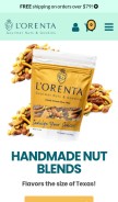 How lorentanuts.com looks like on a mobile device such as an iPhone.