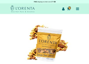 How lorentanuts.com looks like on a tablet such as an iPad.