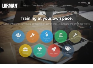 How lormanwebinar.net looks like on a tablet such as an iPad.