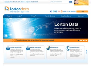 How lortondata.com looks like on a tablet such as an iPad.