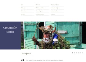 How loscimarrones.com looks like on a tablet such as an iPad.