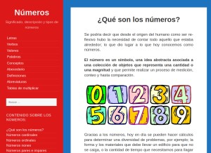 How losnumeros.info looks like on a tablet such as an iPad.