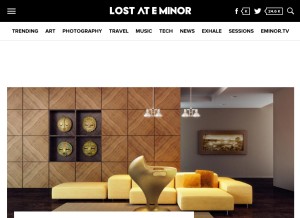 How lostateminor.com looks like on a tablet such as an iPad.
