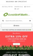How lostgolfballs.com looks like on a mobile device such as an iPhone.