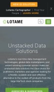 How lotame.com looks like on a mobile device such as an iPhone.