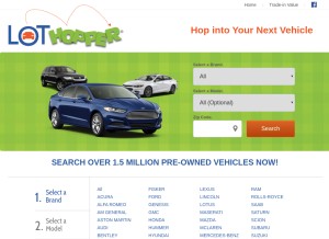 How lothopper.com looks like on a tablet such as an iPad.