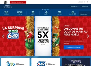 How lotoquebec.com looks like on a tablet such as an iPad.