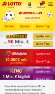 How lotto-hh.de looks like on a mobile device such as an iPhone.