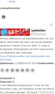 How lottozahlenonline.com looks like on a mobile device such as an iPhone.