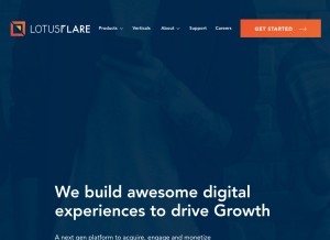How lotusflare.com looks like on a tablet such as an iPad.