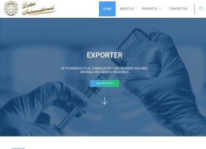 How lotusinternational.com looks like on a tablet such as an iPad.