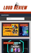 How loudreview.in looks like on a mobile device such as an iPhone.