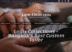 How louiscollectionsbangkok.com looks like on a tablet such as an iPad.