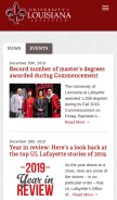 How louisiana.edu looks like on a mobile device such as an iPhone.