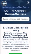 How louisianalicenseplate.com looks like on a mobile device such as an iPhone.