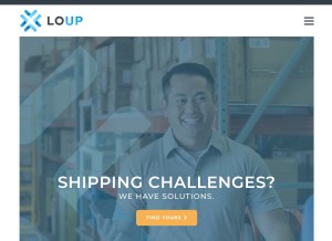 How louplogistics.com looks like on a tablet such as an iPad.