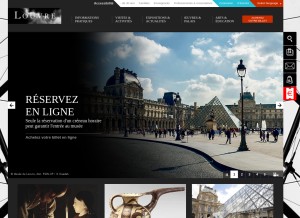 How louvre.fr looks like on a tablet such as an iPad.