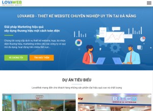 How lovaweb.com looks like on a tablet such as an iPad.