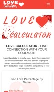 How love-calculator.site looks like on a mobile device such as an iPhone.