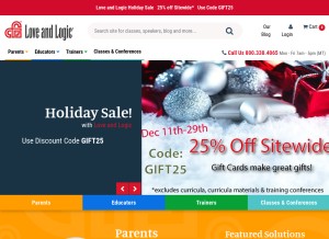 How loveandlogic.com looks like on a tablet such as an iPad.
