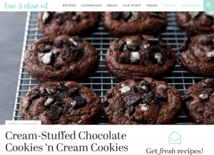 How loveandoliveoil.com looks like on a tablet such as an iPad.