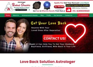 How lovebacksolutionastrologer.com looks like on a tablet such as an iPad.