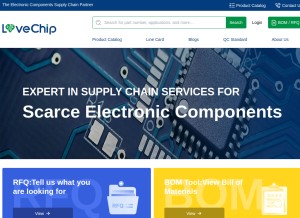 How lovechip.com looks like on a tablet such as an iPad.