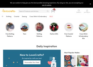 How lovecrafts.com looks like on a tablet such as an iPad.