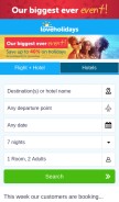 How loveholidays.com looks like on a mobile device such as an iPhone.