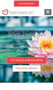 How loveliveson.com looks like on a mobile device such as an iPhone.
