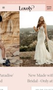 How lovelybride.com looks like on a mobile device such as an iPhone.