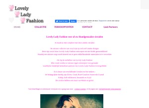 How lovelyladyfashion.nl looks like on a tablet such as an iPad.